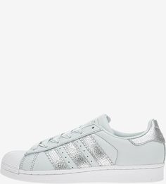 Кожаные кеды с блестящими вставками Superstar Adidas Originals
