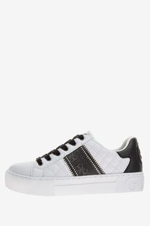 Белые кеды на платформе Guess
