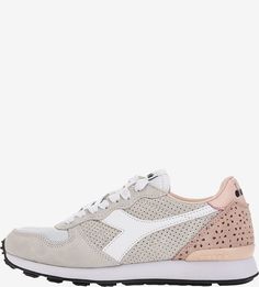 Замшевые кроссовки с фигурной перфорацией Camaro Diadora