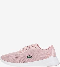 Текстильные кроссовки розового цвета Lacoste