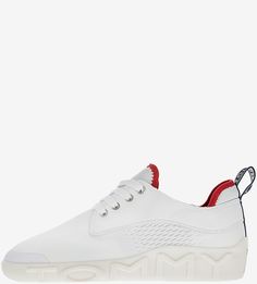 Летние кроссовки белого цвета на шнуровке Tommy Hilfiger