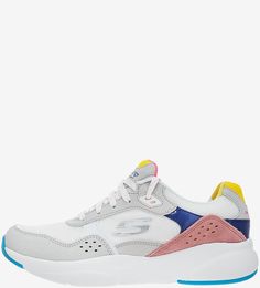 Кроссовки из замши и текстиля на шнуровке Skechers