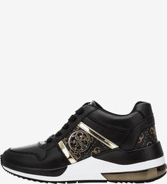 Кроссовки на танкетке с логотипом бренда Guess