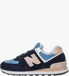 Замшевые кроссовки с текстильными вставками 574 New Balance