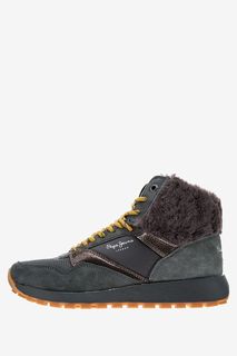 Серые текстильные кроссовки Pepe Jeans