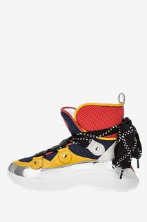 Разноцветные текстильные кроссовки Love Moschino