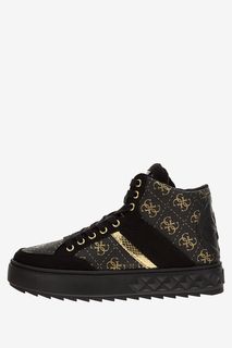 Черные кеды с монограммой бренда Guess