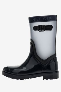 Синие полусапоги на плоской подошве Tommy Hilfiger