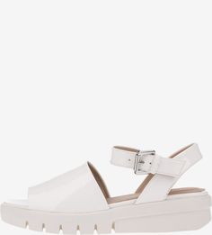 Белые сандалии с регулируемым ремешком Geox