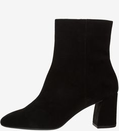 Черные замшевые полусапоги на устойчивом каблуке Högl