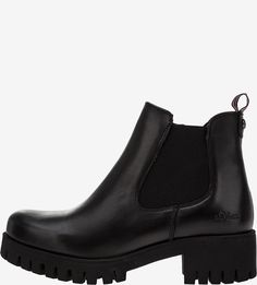 Черные полусапоги из натуральной кожи S.Oliver