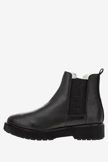 Утепленные кожаные полусапоги челси S.Oliver