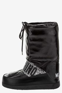 Полусапоги дутики с отделкой стразами Love Moschino