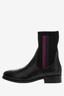 Кожаные полусапоги с текстильными вставками Tommy Hilfiger