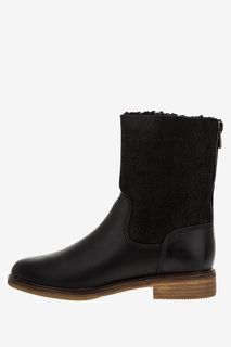 Черные кожаные полусапоги Clarks
