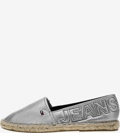 Слипоны серебристого цвета Tommy Jeans