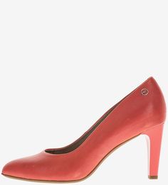 Туфли кораллового цвета на каблуке Tamaris