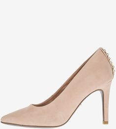 Бежевые замшевые туфли с острым носом Heart & Sole Tamaris