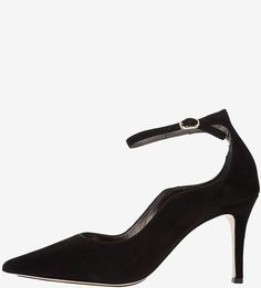 Черные замшевые туфли с острым носом Högl