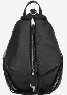 Черный кожаный рюкзак с одним отделом Rebecca Minkoff
