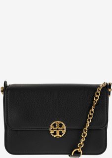 Маленькая кожаная сумка с откидным клапаном Tory Burch