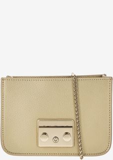 Кожаная основа сумки золотистого цвета Metropolis Furla