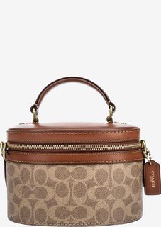 Маленькая коричневая сумка через плечо Coach