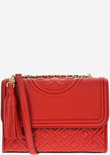 Маленькая кожаная сумка с откидным клапаном Tory Burch