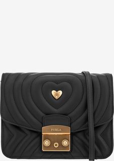 Кожаная сумка с металлическим декором Metropolis Furla