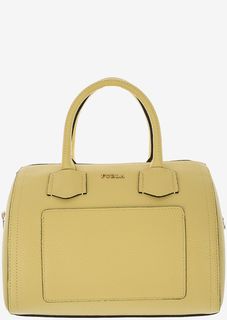 Маленькая желтая сумка из зерненой кожи Alba Furla