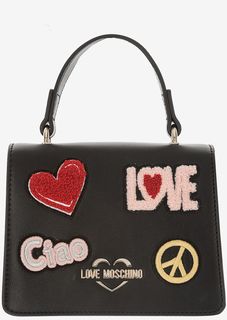 Маленькая сумка через плечо с откидным клапаном Love Moschino