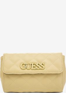 Стеганая поясная сумка желтого цвета Guess