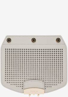 Кожаный клапан для сумки с металлическим декором Metropolis Furla