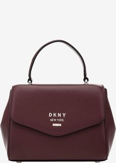 Маленькая кожаная сумка с откидным клапаном Dkny