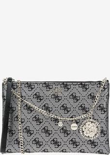 Маленькая текстильная сумка с монограммой бренда Guess