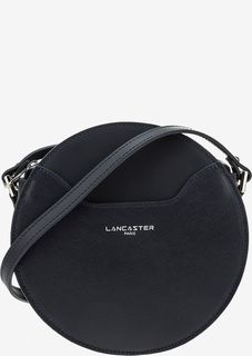 Синяя сумка круглой формы из сафьяновой кожи Lancaster