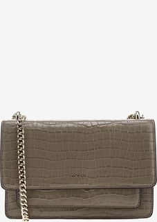 Сумка из натуральной кожи с выделкой под рептилию Dkny