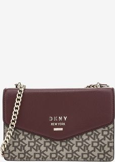 Маленькая сумка с монограммой бренда Dkny