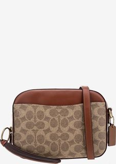 Маленькая сумка через плечо с монограммой бренда Coach