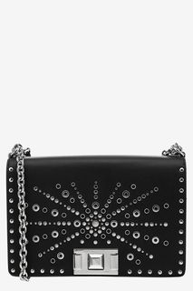 Черная кожаная сумка с откидным клапаном Mimi Furla