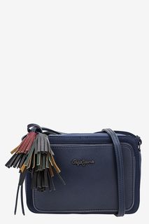 Синяя сумка через плечо с карманами Pepe Jeans