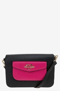Маленькая двухцветная сумка через плечо Love Moschino