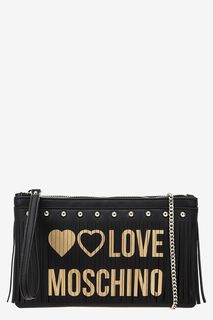 Клатч с декоративной отделкой Love Moschino
