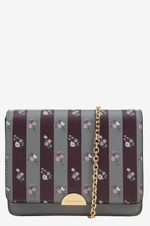 Маленький кожаный клатч с цветочным принтом Mini Bag Coccinelle