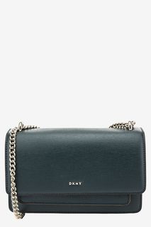 Кожаная сумка с откидным клапаном и карманами Dkny