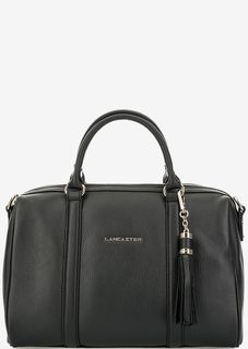 Черная кожаная сумка на молнии Lancaster