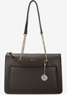 Кожаная сумка с длинными ручками Dkny