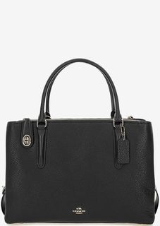 Кожаная сумка через плечо с короткими ручками Coach