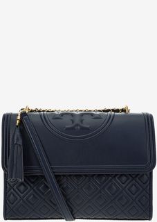 Кожаная сумка с откидным клапаном Tory Burch