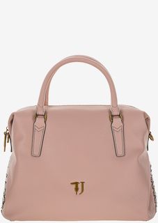 Розовая сумка с декором в виде шнуровки Trussardi Jeans